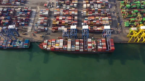 Container ship in export and import business and logistics. Stock Footage 139116378