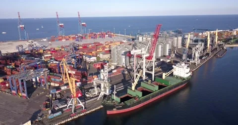 Container ship in export and import business and logistics Stock Footage 139773913