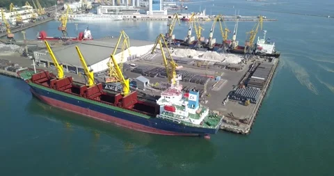 Container ship in export and import business and logistics Stock Footage 139811102