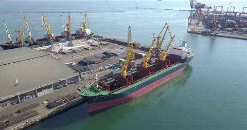 Container ship in export and import business and logistics Stock Footage 139811396