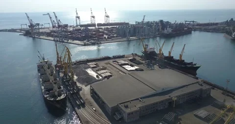 Container ship in export and import business and logistics Stock Footage 139811553