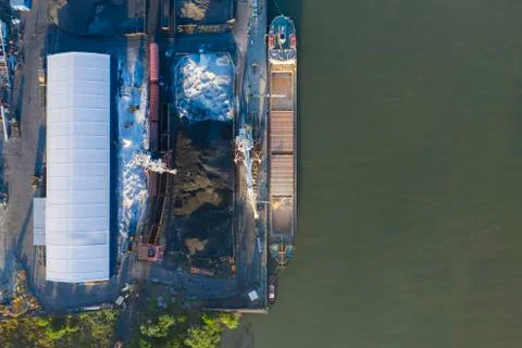 Container ship in export and import business and logistics. Stock Photos