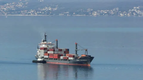 Container ship 스톡 동영상 22624836