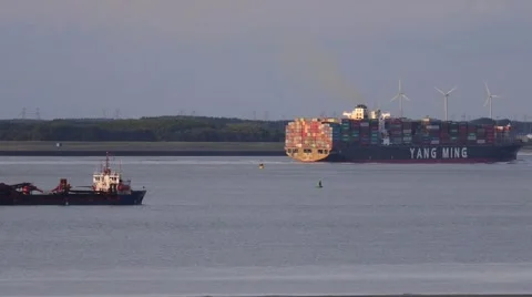 Container Ship Stock Footage 41551213