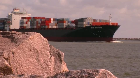 Container ship Stock Footage 80357119
