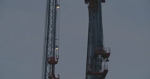 Container Ship at Hamburg Harbour offloading with a crane Stock Footage 134489789
