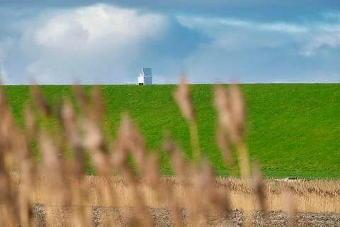 A container ship has lost a cargo at sea, off the coast of Friesland, the Net Stock Photos