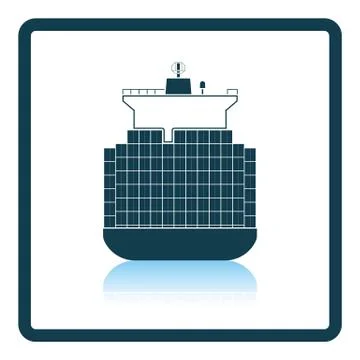 Container ship icon Stock Illustration