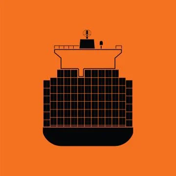 Container ship icon 스톡 일러스트