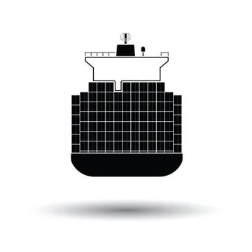Container ship icon Illustrazione stock
