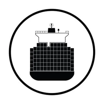 Container ship icon Stockillustratie