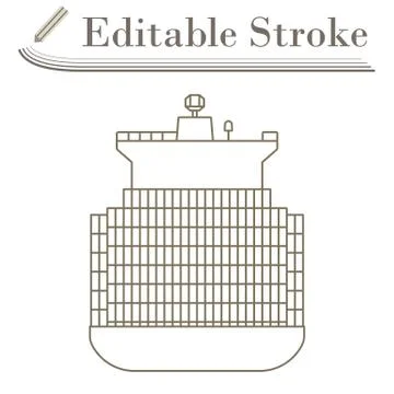 Container Ship Icon Stockillustratie