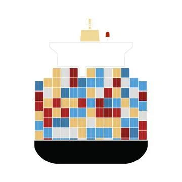 Container Ship Icon Stock Illustration