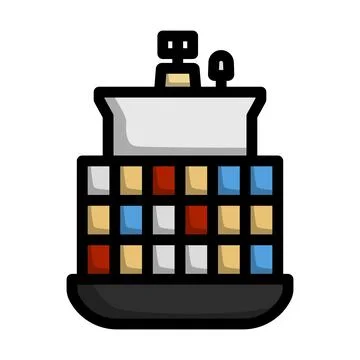 Container Ship Icon Stockillustratie