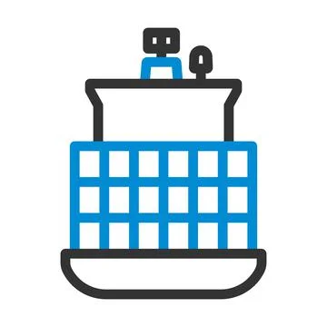 Container Ship Icon 스톡 일러스트