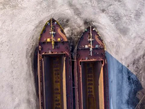 Container ship in import export and business logistic, By crane, Trade Port,  Stock Photos