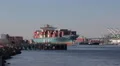 Container Ship Leaves Port of Los Angeles HD Footage