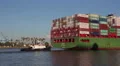 Container Ship Leaves Port of Los Angeles HD Footage