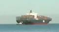Container Ship Leaves Port with Tug Assist HD Footage