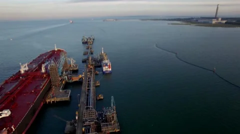 Container ship leaving the port Stock Footage 53200102