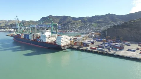 Container Ship Loading 库存影片 90532503
