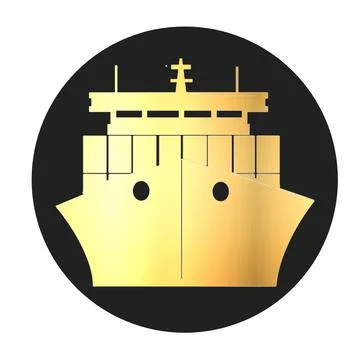 Container ship logo design Иллюстрация