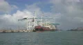 Container ship in Miami Port, Florida 4k or 4k+ Resolution