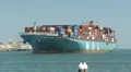 Container Ship MOL Mission Enters Port HD Footage