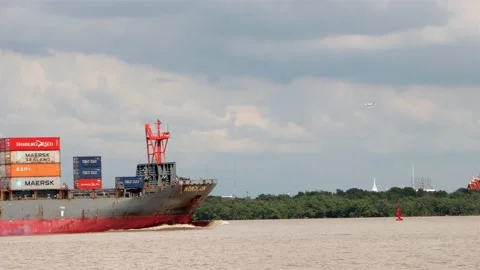 The Container Ship NORDLION Stock Footage 220049484