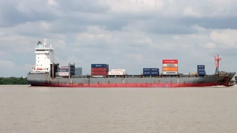 The Container Ship NORDLION Stock Footage 222121893
