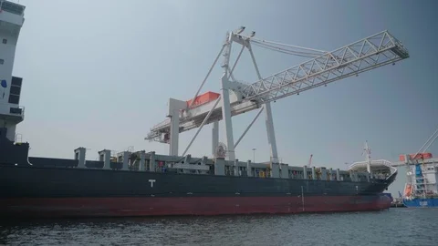 Container ship Pengalia in 4K. Stock Footage 113065521