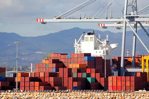 Container ship Foto stock