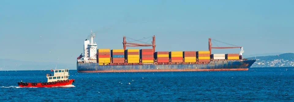 Container ship Fotos Stock