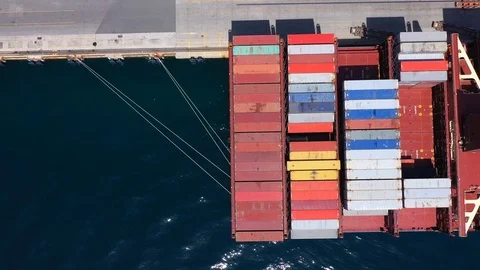 Container ship in the port of Rijeka Stock Footage 112113172