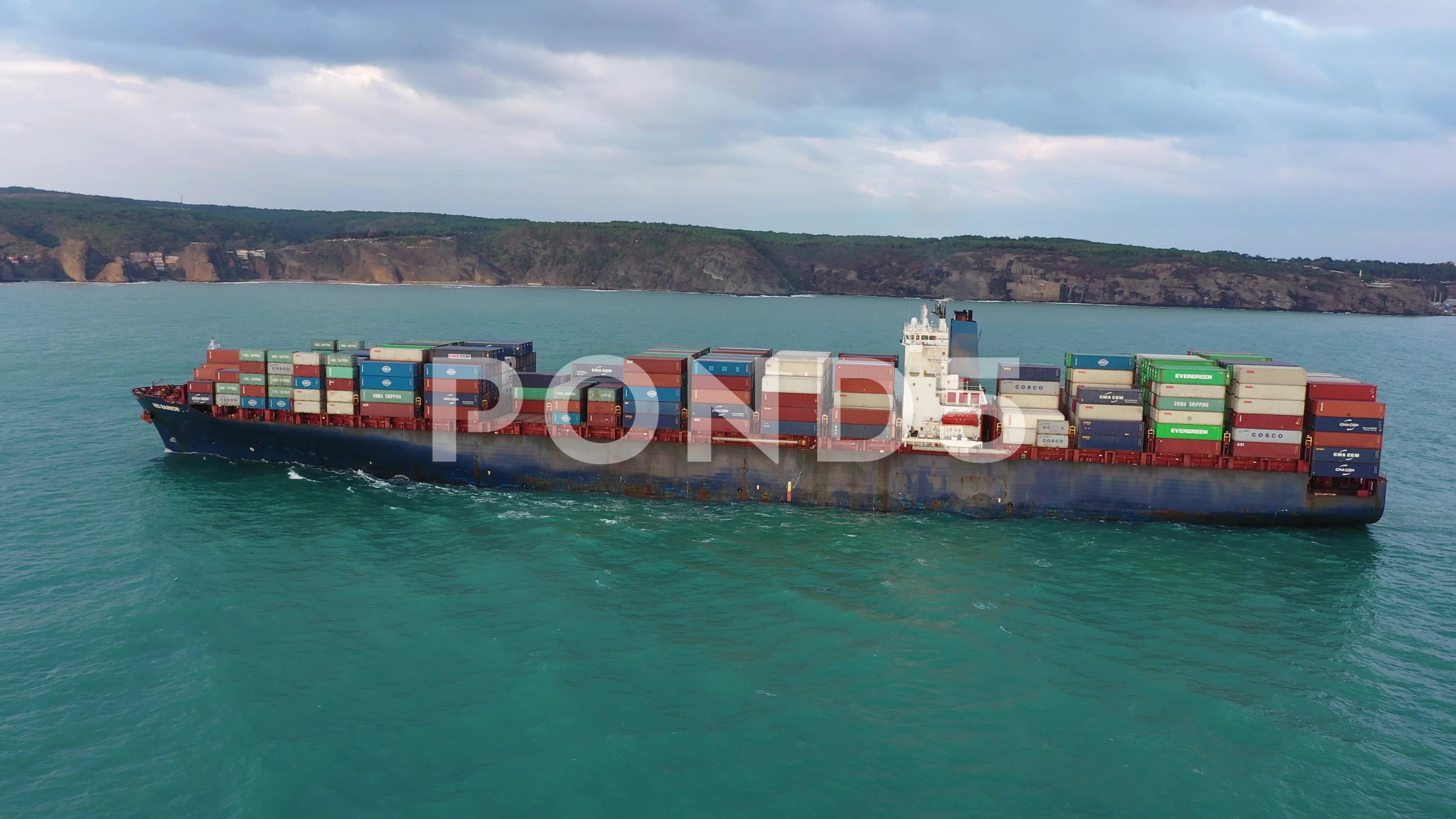 Container Ship RIO BARROW leaving Black Sea and heading out to Marmara