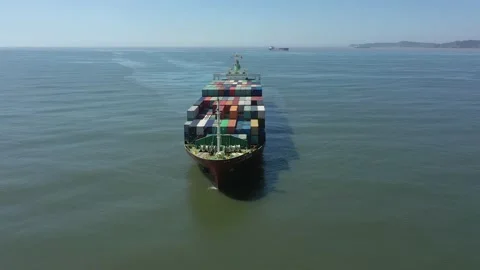 A container ship is sailing on the sea. Stock Footage 220443672