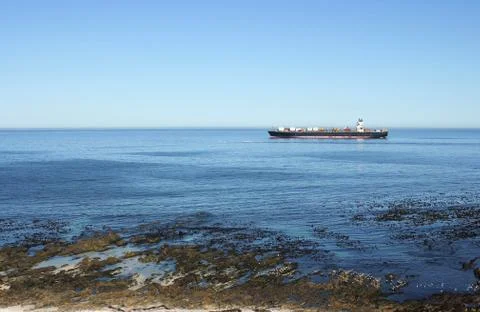 Container ship on sea Foto stock