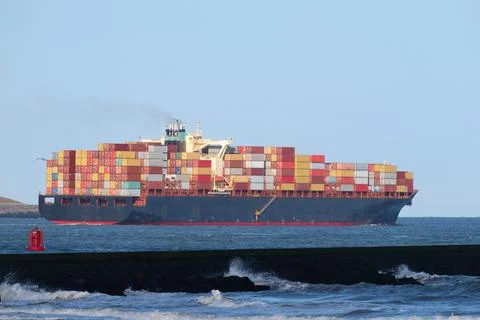 Container ship at the sea Foto stock