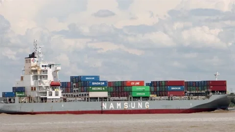The Container Ship STARSHIP TAURUS Stock Footage 220822260
