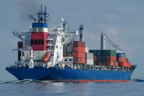 Container Ship Underway Foto stock