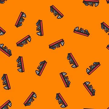 Container ship vector seamless pattern Illustrazione stock