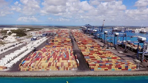 Container Shipment Entry Port BAH Stock Footage 104021493