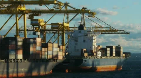 Container ships Stock Footage 11226301