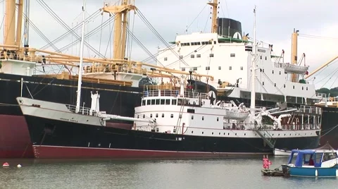 Container ships at Tolverne Stock Footage 61575610