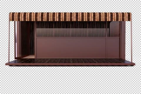 Container shop 3D Rendering Stock Illustration