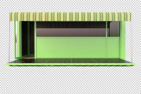 Container shop 3D Rendering Stock Illustration