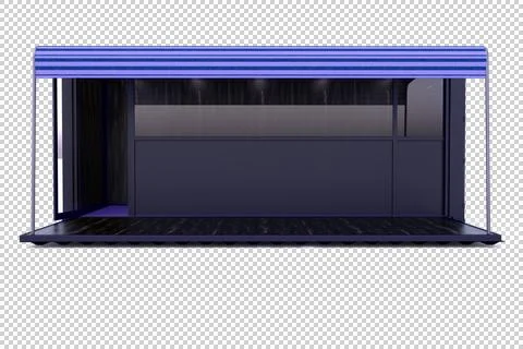 Container shop 3D Rendering Stock Illustration