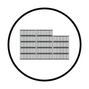 Container stack icon Stock Illustration