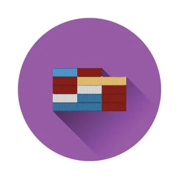 Container stack icon Stock Illustration