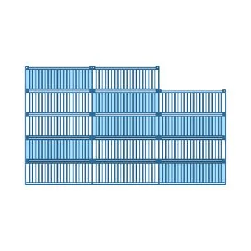 Container Stack Icon Stock Illustration